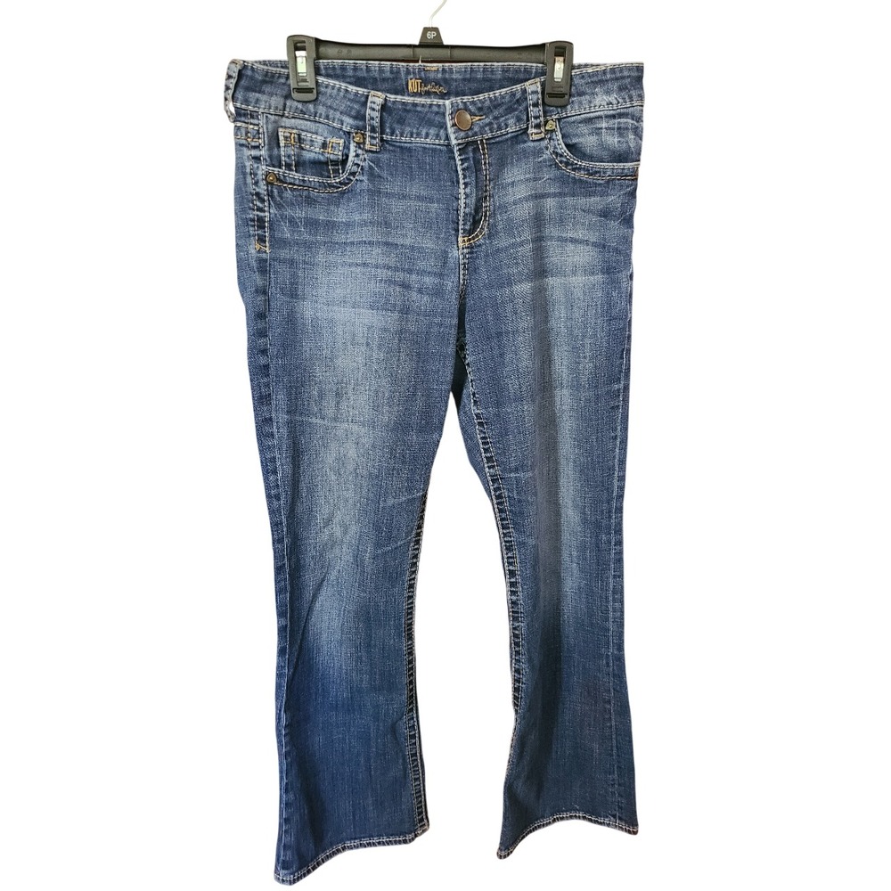 Kut From The Kloth Mid Rise Bootcut Jeans Size 14 Flap Pockets KP736MA4S